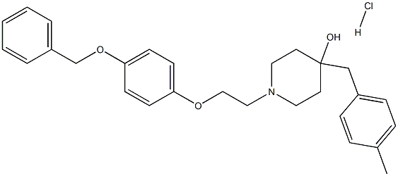 1-(2-(4-(benzyloxy)phenoxy)ethyl)-4-(4-methylbenzyl)piperidin-4-ol hydrochloride