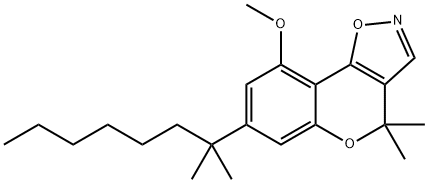 4H-[1]Benzopyrano[3,4-d]isoxazole, 7-(1,1-dimethylheptyl)-9-methoxy-4,4-dimethyl-