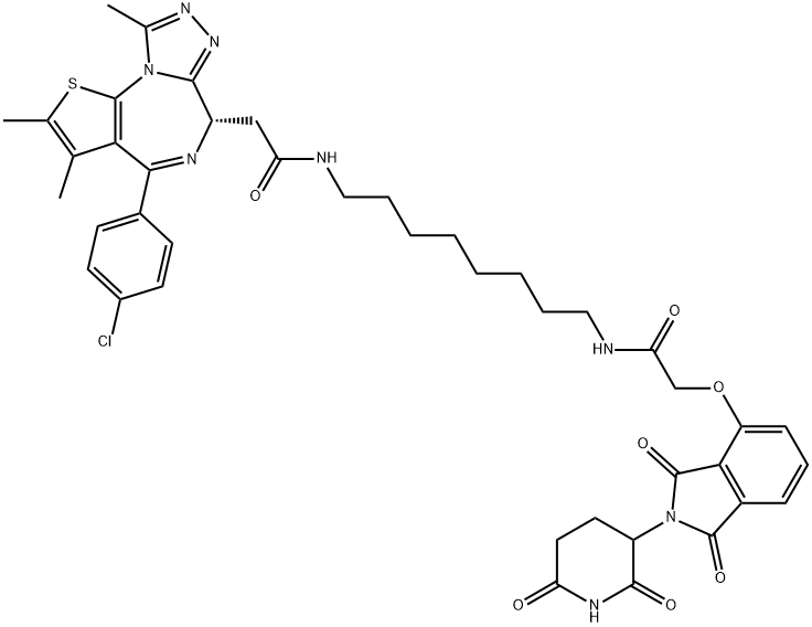2-((S)-4-(4-氯苯基)-2,3,9-三甲基-6H-噻吩并[3,2-f][1,2,4]三唑并[4,3-a][1,4]二氮杂卓-6-基)-N-(8-(2-((2-(2,6-二氧代哌啶-3-基)-1,3-二氧异吲哚啉-4-基)氧基)乙酰氨基)辛基)乙酰胺