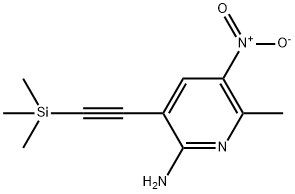 6-methyl-5-nitro-3-((trimethylsilyl)ethynyl)pyridin-2-amine