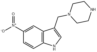 1H-Indole, 5-nitro-3-(1-piperazinylmethyl)-