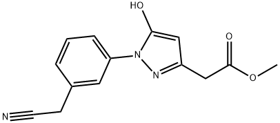 1H-Pyrazole-3-acetic acid, 1-[3-(cyanomethyl)phenyl]-5-hydroxy-, methyl ester