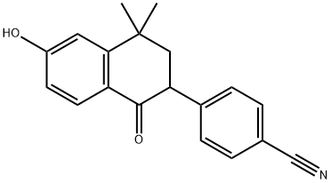 Benzonitrile, 4-(1,2,3,4-tetrahydro-6-hydroxy-4,4-dimethyl-1-oxo-2-naphthalenyl)-