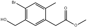 Benzeneacetic acid, 4-bromo-5-(hydroxymethyl)-2-methyl-, methyl ester