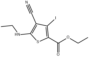 2-Thiophenecarboxylic acid, 4-cyano-5-(ethylamino)-3-iodo-, ethyl ester