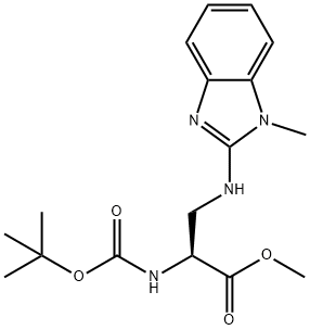 L-Alanine, N-[(1,1-dimethylethoxy)carbonyl]-3-[(1-methyl-1H-benzimidazol-2-yl)amino]-, methyl ester