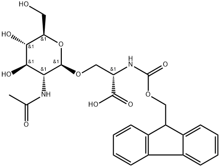 (S)-2-((((9H-fluoren-9-yl)methoxy)carbonyl)amino)-3-(((2S,3R,4R,5R,6R)-3-acetamido-4,5-dihydroxy-6-(hydroxymethyl)tetrahydro-2H-pyran-2-yl)oxy)propanoic acid