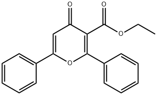 4H-Pyran-3-carboxylic acid, 4-oxo-2,6-diphenyl-, ethyl ester