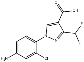 1H-Pyrazole-4-carboxylic acid, 1-(4-amino-2-chlorophenyl)-3-(difluoromethyl)-