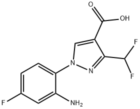 1-(2-amino-4-fluorophenyl)-3-(difluoromethyl)-1H-pyrazole-4-carboxylic acid