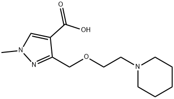 1H-Pyrazole-4-carboxylic acid, 1-methyl-3-[[2-(1-piperidinyl)ethoxy]methyl]-