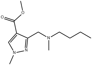 1H-Pyrazole-4-carboxylic acid, 3-[(butylmethylamino)methyl]-1-methyl-, methyl ester