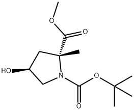 1,2-Pyrrolidinedicarboxylic acid, 4-hydroxy-2-methyl-, 1-(1,1-dimethylethyl) 2-methyl ester, (2R,4S)-