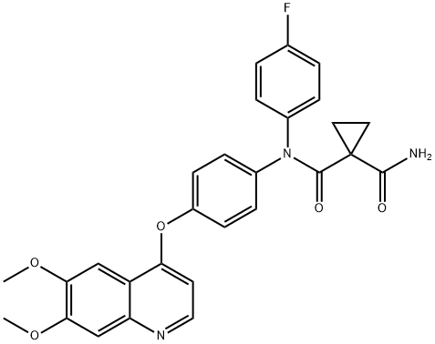 1-N'-[4-(6,7-dimethoxyquinolin-4-yl)oxyphenyl]-1-N'-(4-fluorophenyl)cyclopropane-1,1-dicarboxamide