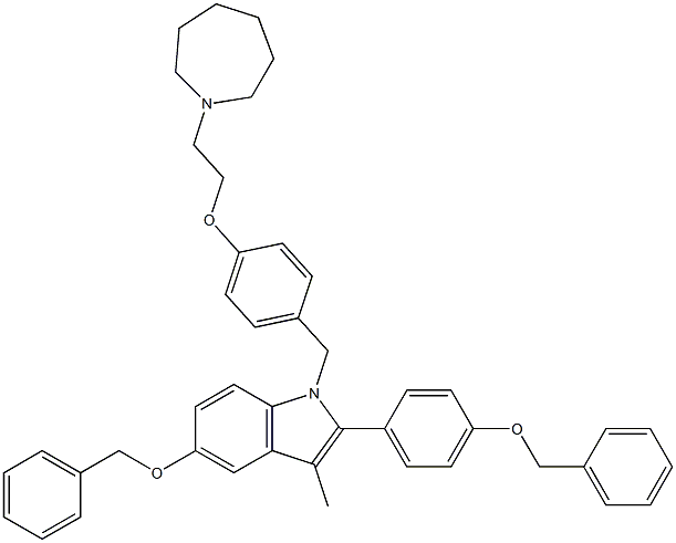 1-(4-(2-(氮杂环庚烷-1-基)乙氧基)苄基)-5-(苄氧基)-2-(4-(苄氧基)苯基)-3-甲基-1H-吲哚