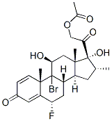 9-bromo-6alpha-fluoro-11beta,17,21-trihydroxy-16alpha-methylpregna-1,4-diene-3,20-dione 21-acetate