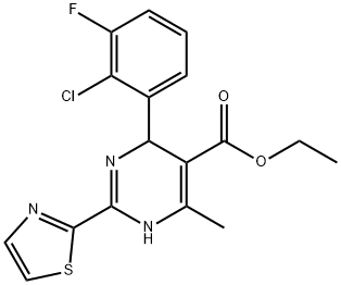 Ethyl 4-(2-chloro-3-fluorophenyl)-6-methyl-2-(thiazol-2-yl)-1,4-dihydropyrimidine-5-carboxylate