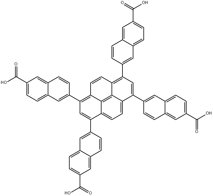 6,6',6'',6'''-(芘-1,3,6,8-四甲苯基)四(2-萘甲酸)