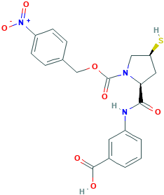 2-[[(3-carboxyphenyl)amino]carbonyl]-4-mercapto-1-pyrrolidinecarboxylic acid (2s-cis)-1-[(4-nitrophenyl)methyl] ester
