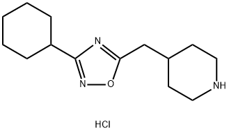 4-[(3-Cyclohexyl-1,2,4-oxadiazol-5-yl)methyl]piperidine (HCl)