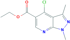 1,3-二甲基-4-氯-1H-吡唑[3,4-B]并吡啶-5-甲酸乙酯