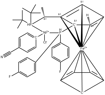 氯(4-氰基苯基)(R)-1-[(S)-2-(双(4-氟苯基)二茂铁膦基]乙基(二叔丁基膦基)镍(II)