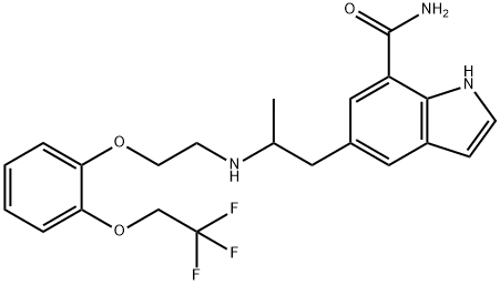 1H-Indole-7-carboxamide, 5-[2-[[2-[2-(2,2,2-trifluoroethoxy)phenoxy]ethyl]amino]propyl]-