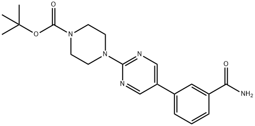 4-(5-(3-氨基甲酰基苯基)嘧啶-2-基)哌嗪-1-甲酸叔丁酯