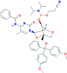 (1R,3R,4R,7S)-3-(4-苯甲酰氨基-5-甲基-2-氧嘧啶-1(2H)-基)-1-((双(4-甲氧基苯基)(苯基)甲氧基)甲基) -2,5-二氧杂双环[2.2.1]庚-7-基(2-氰乙基)二异丙基亚磷酰胺