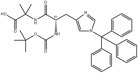 2-[(2S)-2-{[(tert-butoxy)carbonyl]amino}-3-[1-(triphenylmethyl)-1H-imidazol-4-yl]propanamido]-2-methylpropanoic acid