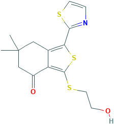 6,7-DIHYDRO-3-[(2-HYDROXYETHYL)THIO]-6,6-DIMETHYL-1-(2-THIAZOLYL)-BENZO[C]THIOPHEN-4(5H)-ONE