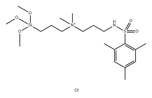 1-Propanaminium, N,N-dimethyl-N-[3-(trimethoxysilyl)propyl]-3-[[(2,4,6-trimethylphenyl)sulfonyl]amino]-, chloride (1:1)