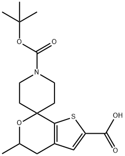 1-(tert-Butoxycarbonyl)-5'-methyl-4',5'-dihydrospiro[piperidine-4,7'-thieno[2,3-c]pyran]-2'-carboxylic acid