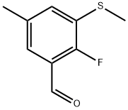 2-fluoro-5-methyl-3-(methylthio)benzaldehyde