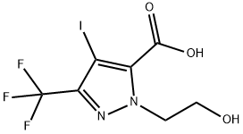 1H-Pyrazole-5-carboxylic acid, 1-(2-hydroxyethyl)-4-iodo-3-(trifluoromethyl)-