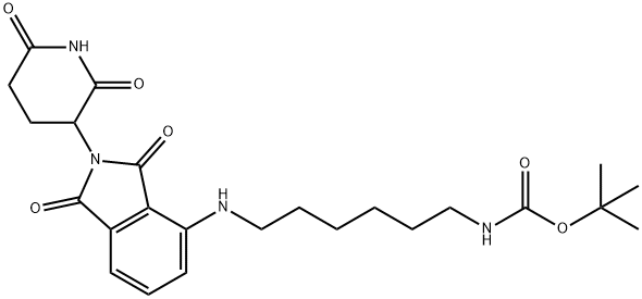 Carbamic acid, N-[6-[[2-(2,6-dioxo-3-piperidinyl)-2,3-dihydro-1,3-dioxo-1H-isoindol-4-yl]amino]hexyl]-, 1,1-dimethylethyl ester