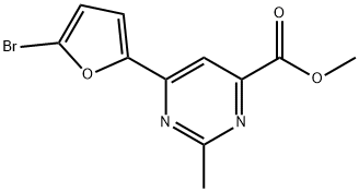 4-Pyrimidinecarboxylic acid, 6-(5-bromo-2-furanyl)-2-methyl-, methyl ester