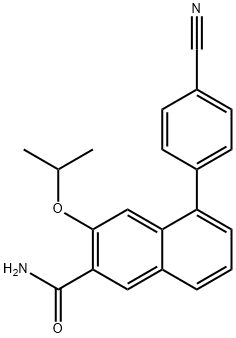 5-(4-cyanophenyl)-3-isopropoxy-2-naphthamide