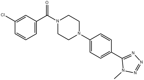 (3-chlorophenyl)(4-(4-(1-methyl-1H-tetrazol-5-yl)phenyl)piperazin-1-yl)methanone