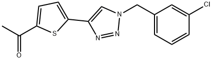 1-(5-(1-(3-chlorobenzyl)-1H-1,2,3-triazol-4-yl)thiophen-2-yl)ethan-1-one