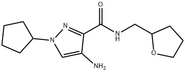 4-amino-1-cyclopentyl-N-(tetrahydrofuran-2-ylmethyl)-1H-pyrazole-3-carboxamide