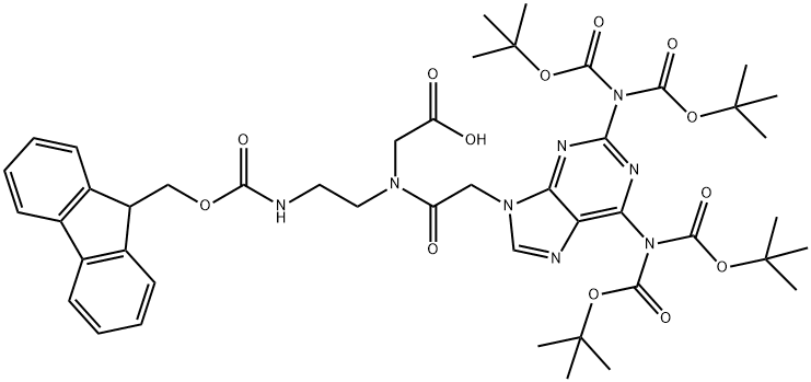 2-{2-[2,6-bis({bis[(tert-butoxy)carbonyl]amino})-9H-purin-9-yl]-N-[2-({[(9H-fluoren-9-yl)methoxy]carbonyl}amino)ethyl]acetamido}acetic acid