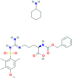 N5-[亚氨基[[(4-甲氧基-2,3,6-三甲基苯基L)磺酰基]氨基]甲基]-N2-[苄氧羰基]-D-鸟氨酸环己基铵盐
