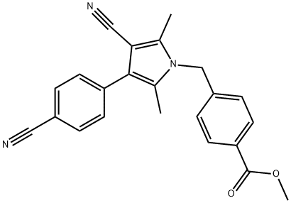 methyl 4-((3-cyano-4-(4-cyanophenyl)-2,5-dimethyl-1H-pyrrol-1-yl)methyl)benzoate