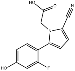 2-(2-cyano-5-(2-fluoro-4-hydroxyphenyl)-1H-pyrrol-1-yl)acetic acid