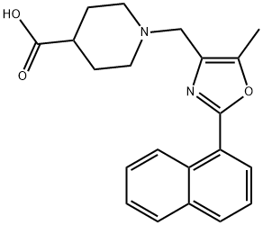 1-((5-methyl-2-(naphthalen-1-yl)oxazol-4-yl)methyl)piperidine-4-carboxylic acid