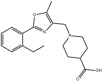 1-((2-(2-ethylphenyl)-5-methyloxazol-4-yl)methyl)piperidine-4-carboxylic acid