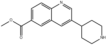 6-Quinolinecarboxylic acid, 3-(4-piperidinyl)-, methyl ester