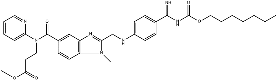 β-Alanine, N-[[2-[[[4-[[[(heptyloxy)carbonyl]amino]iminomethyl]phenyl]amino]methyl]-1-methyl-1H-benzimidazol-5-yl]carbonyl]-N-2-pyridinyl-, methyl ester