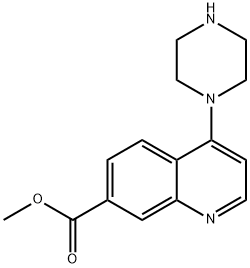 7-Quinolinecarboxylic acid, 4-(1-piperazinyl)-, methyl ester